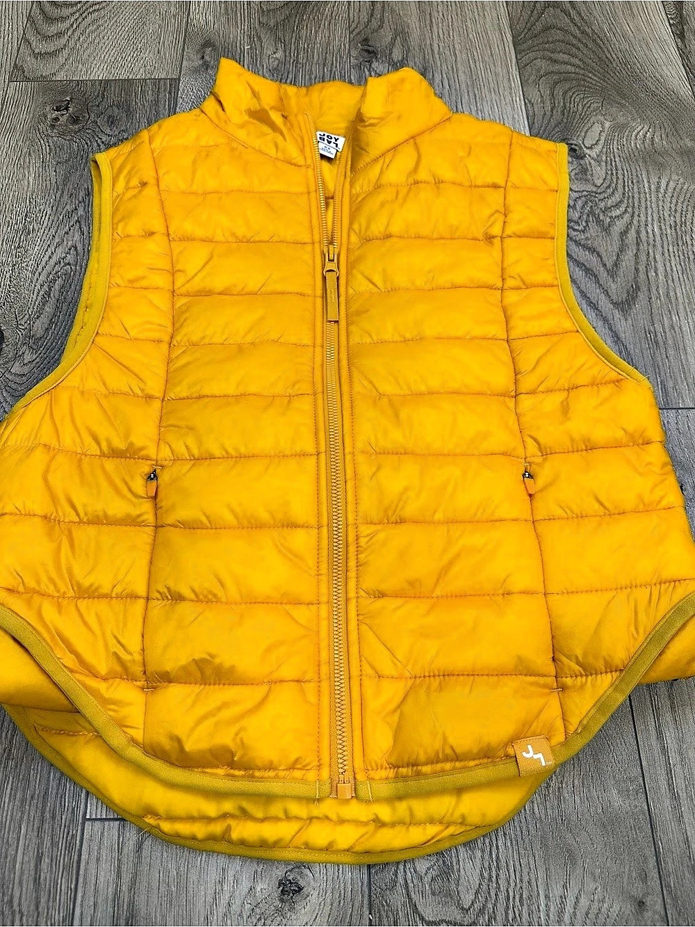 JOYLAB Yellow Quilted Puffer Vest XS